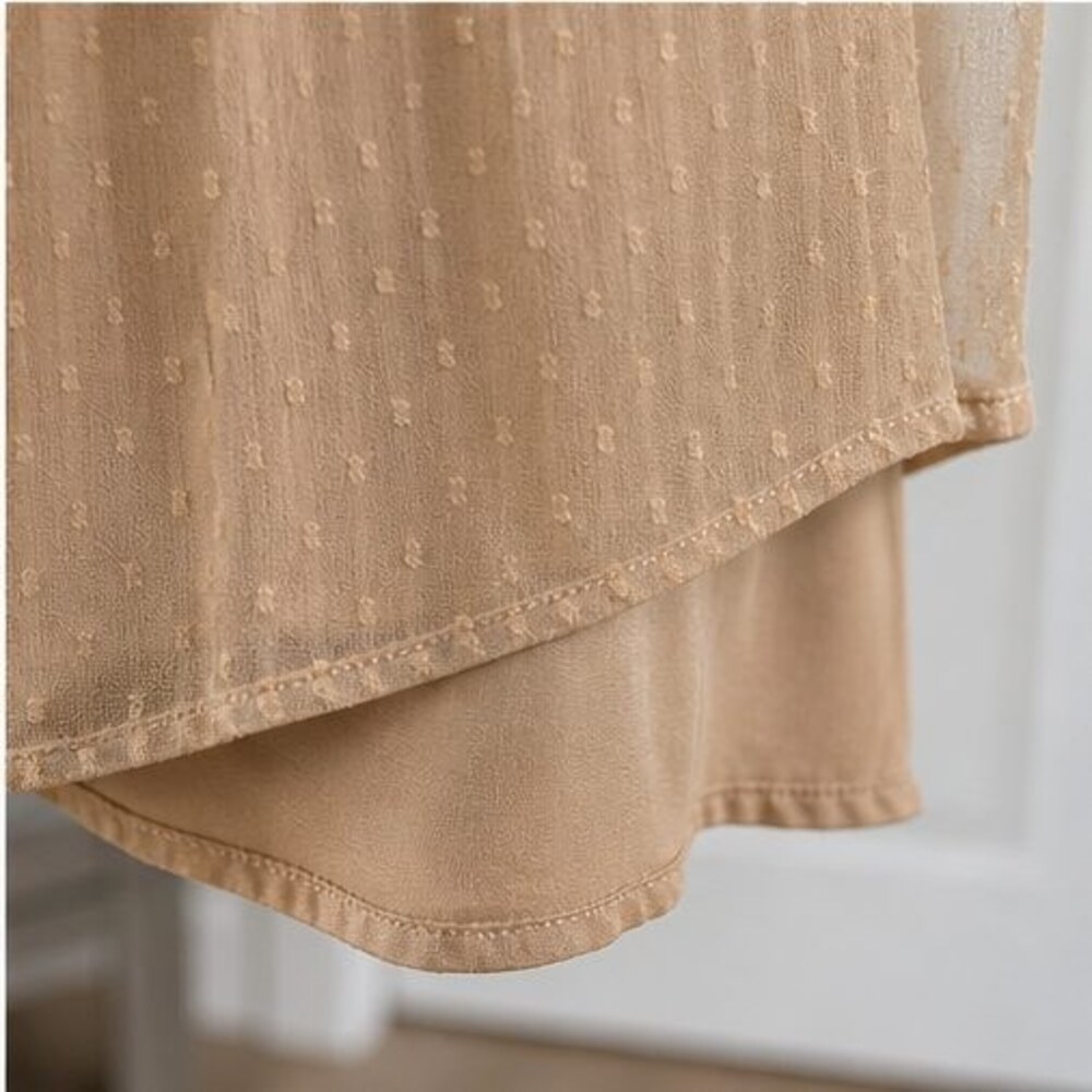 Camel Ruffle Blouse - Picture 6 of 6